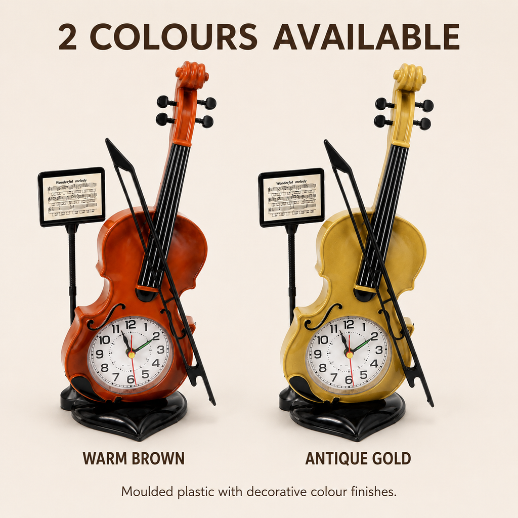 Violin-Shaped Table Alarm Clock – ZH888